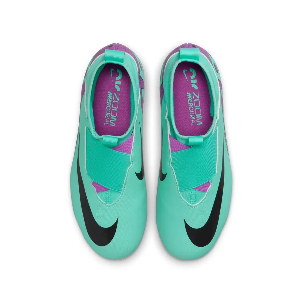 Nike Mercurial Superfly 9 Academy FG/MG Jnr Football Boots (Hyper Turquoise/Black/Fuschia Dream)