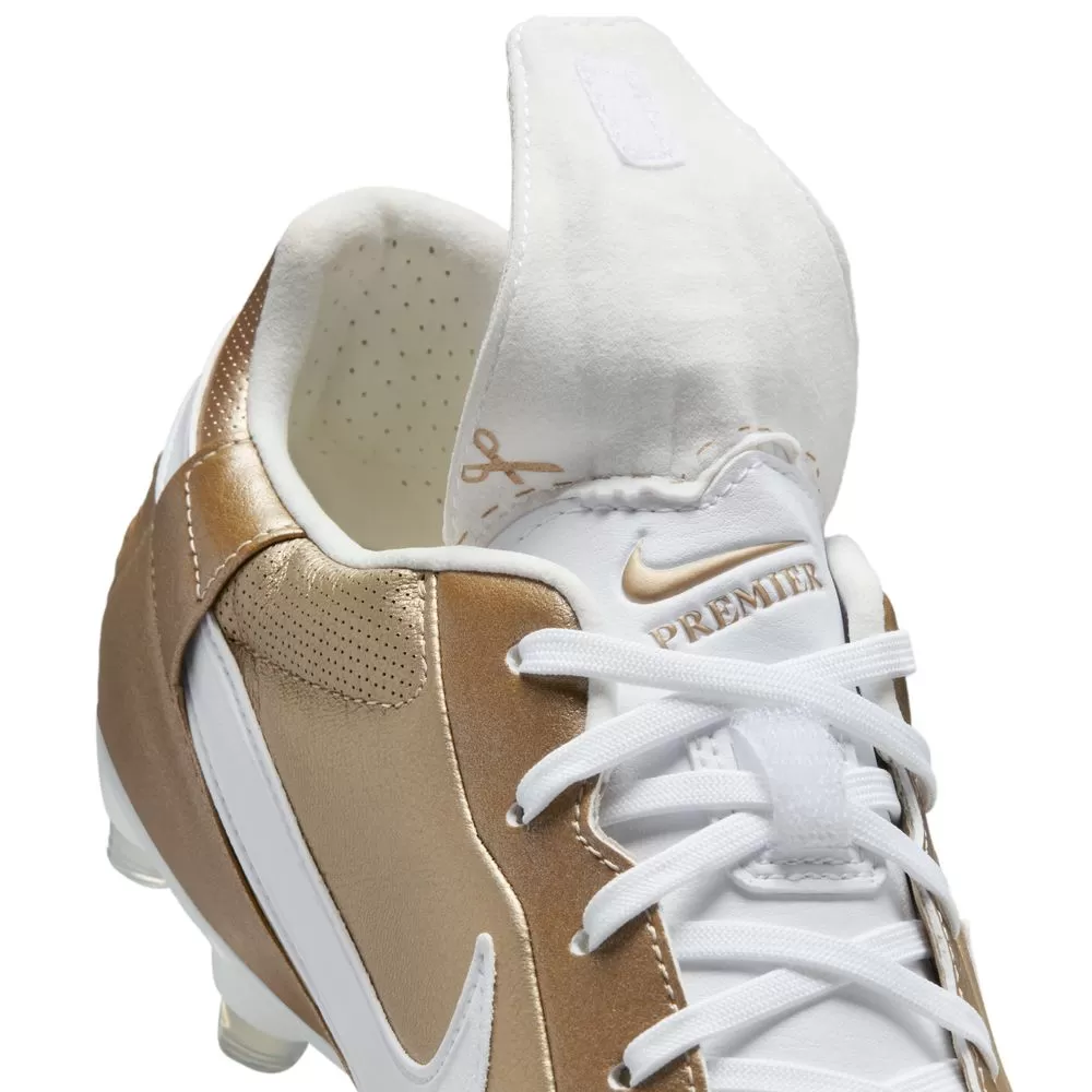 Nike Premier III FG Football Boots (Metallic Gold/White)