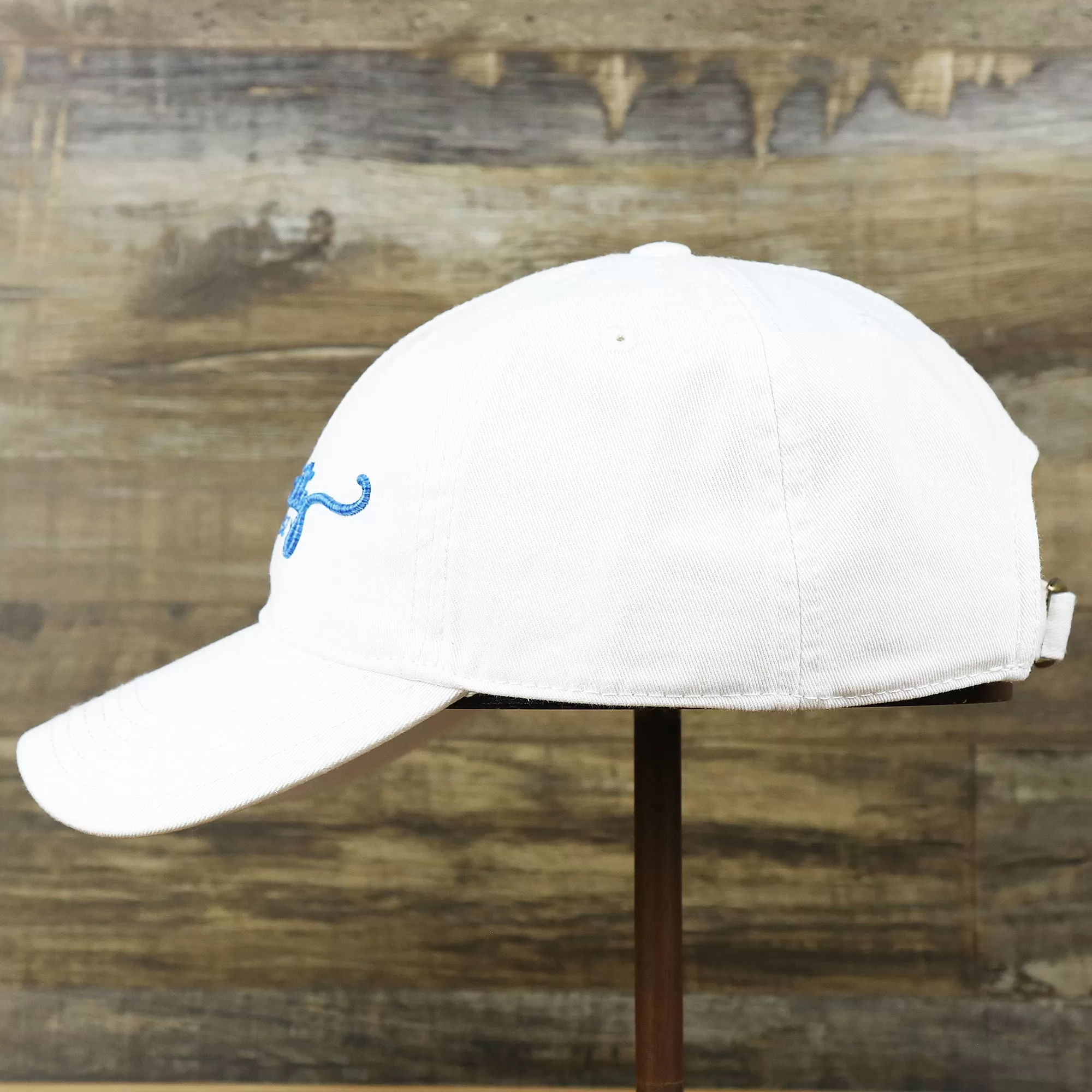 OCNJ New Jersey Ocean City Cursive Wordmark Dad Hat | White Dad Hat