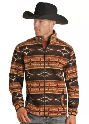 Panhandle Slim Mens Rust Aztec Berber Jacket