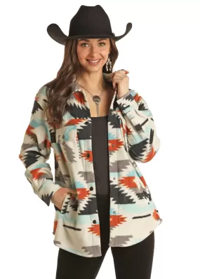 Panhandle Slim Womens Aztec Fleece  Shirt Jacket