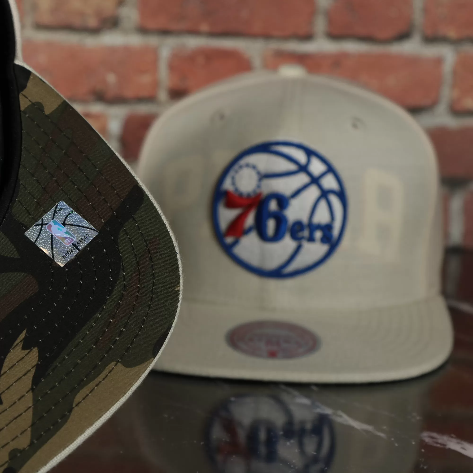 Philadelphia 76ers Cut Away Snapback Hat | Retro Mitchell and Ness Rip Away Distressed Snapback Hat