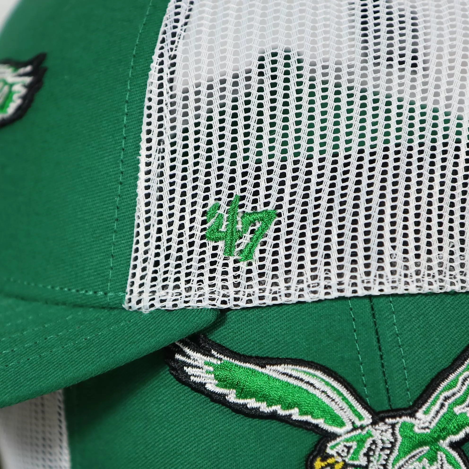 Philadelphia Eagles Throwback Mesh Back Trucker Hat | Kelly Green Trucker Hat