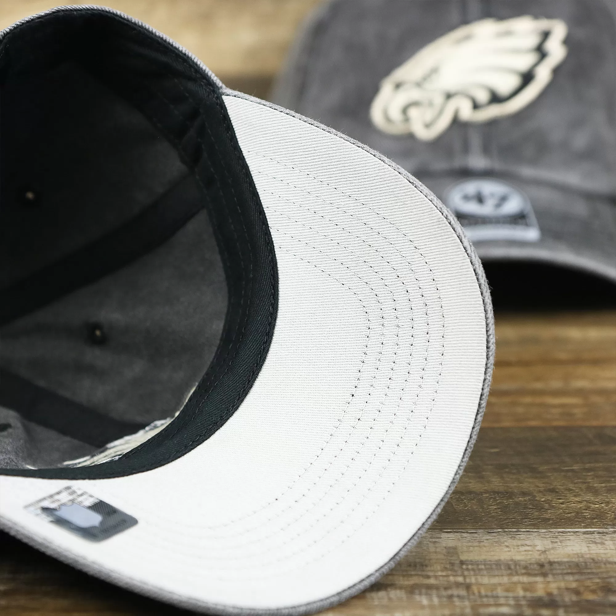 Philadelphia Eagles Worn Dark Gray Dad Hat | Worn Dark Gray Dad Hat