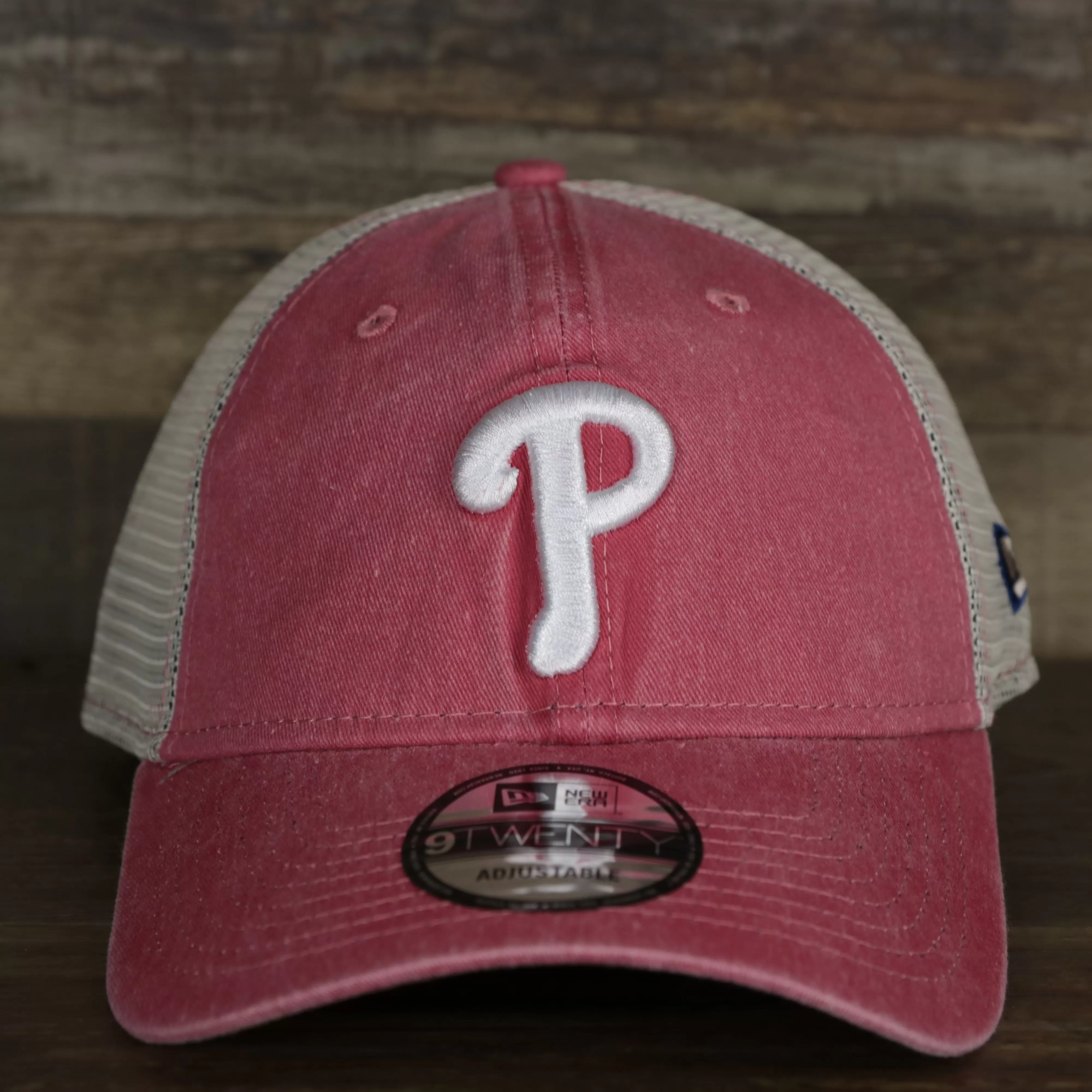 Philadelphia Phillies New Era 9Twenty Washed Trucker hat | Washed Red