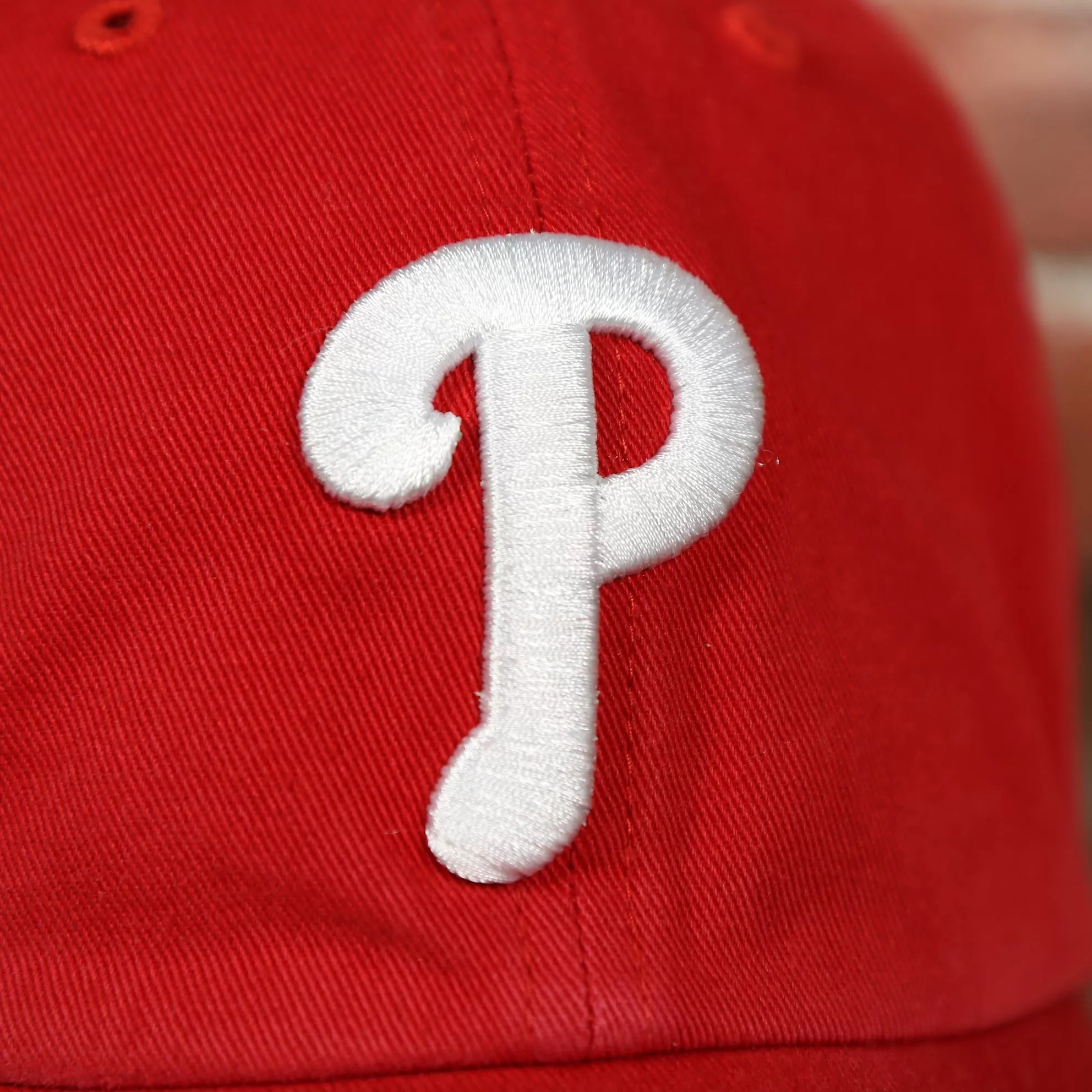 Philadelphia Phillies Star and Stripes Side Patch Dad Hat | Red Dad Hat