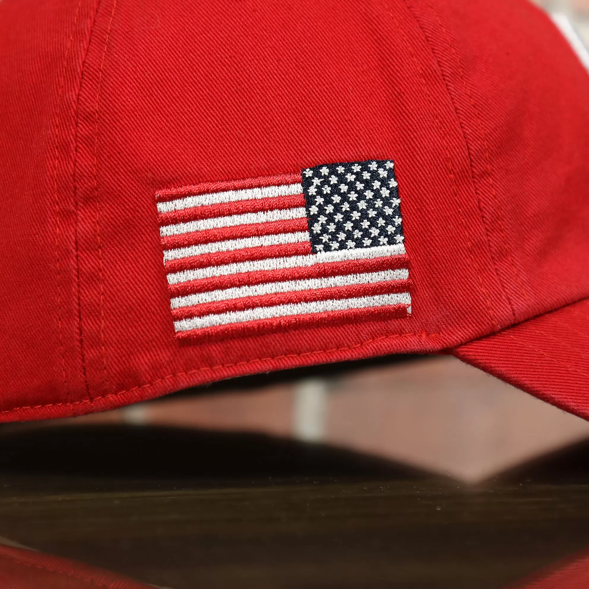 Philadelphia Phillies Star and Stripes Side Patch Dad Hat | Red Dad Hat