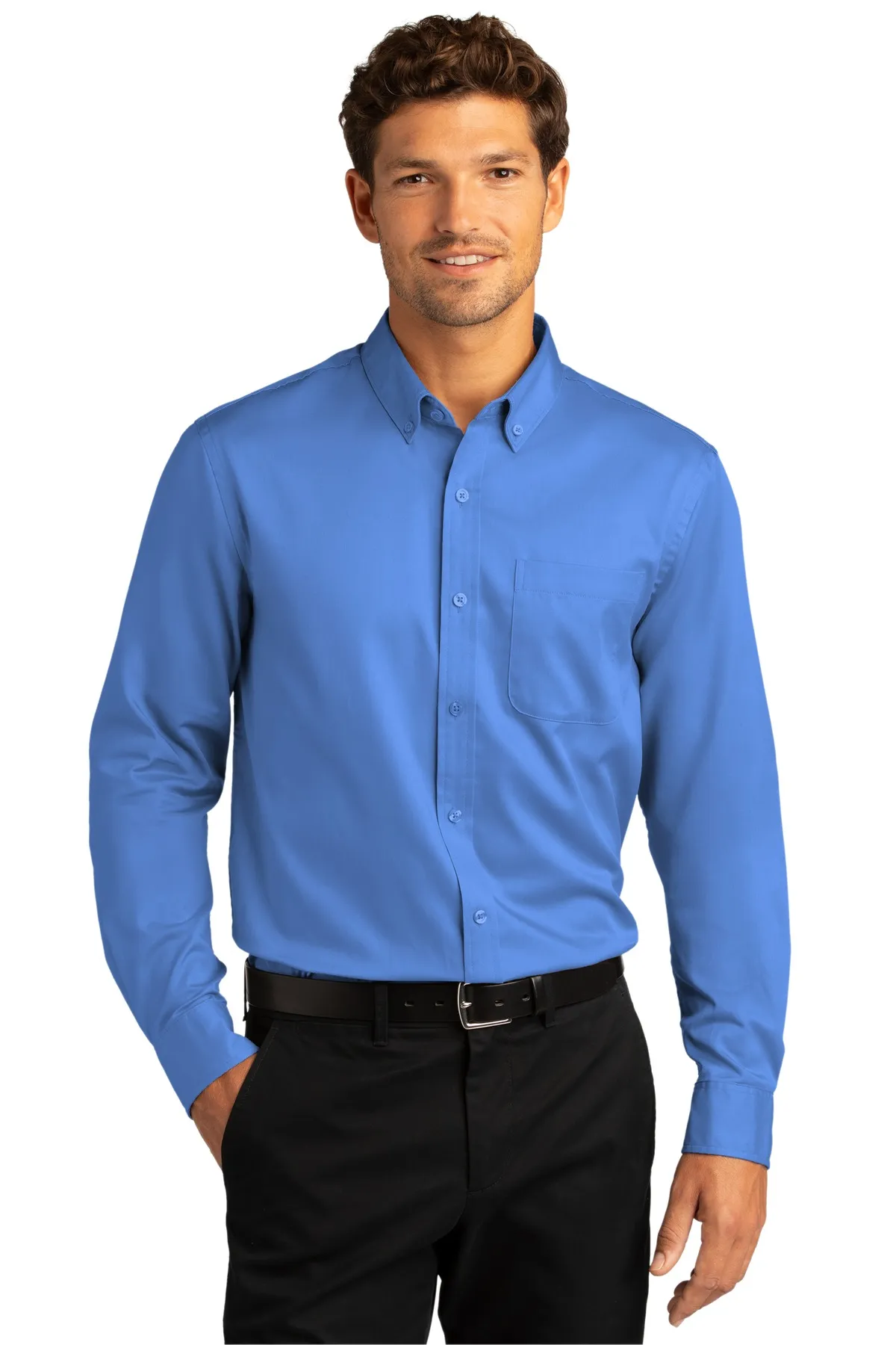 Port Authority Clothing W808 Port Authority   Long Sleeve SuperPro React   Twill Shirt SKU: W808