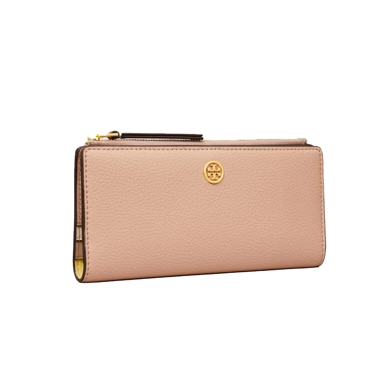 Robinson Pebbled Zip Slim Wallet -Sand