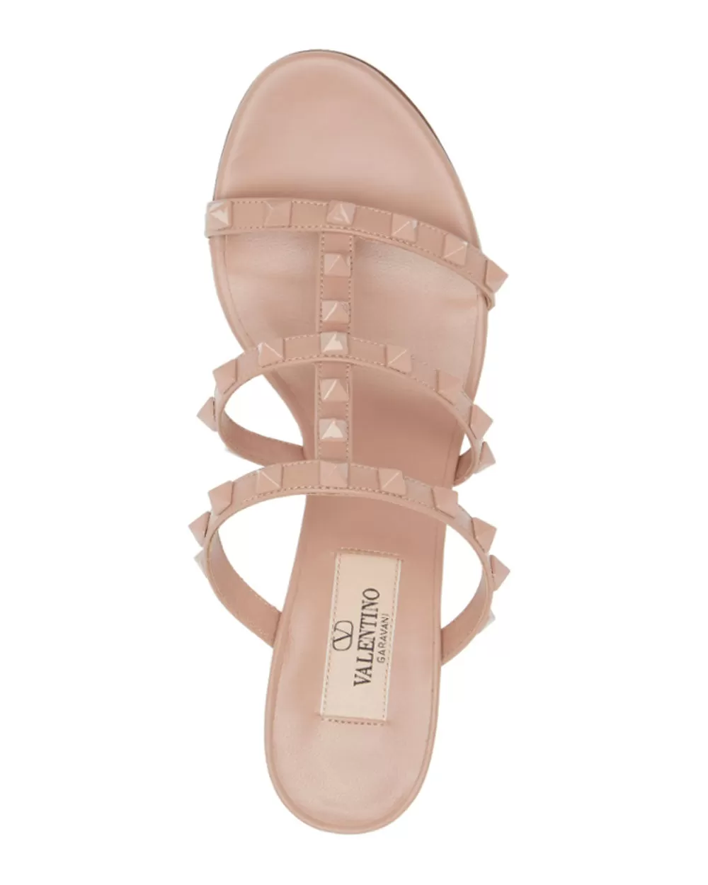 Rockstud Slide Block Heel in Rose Quartz