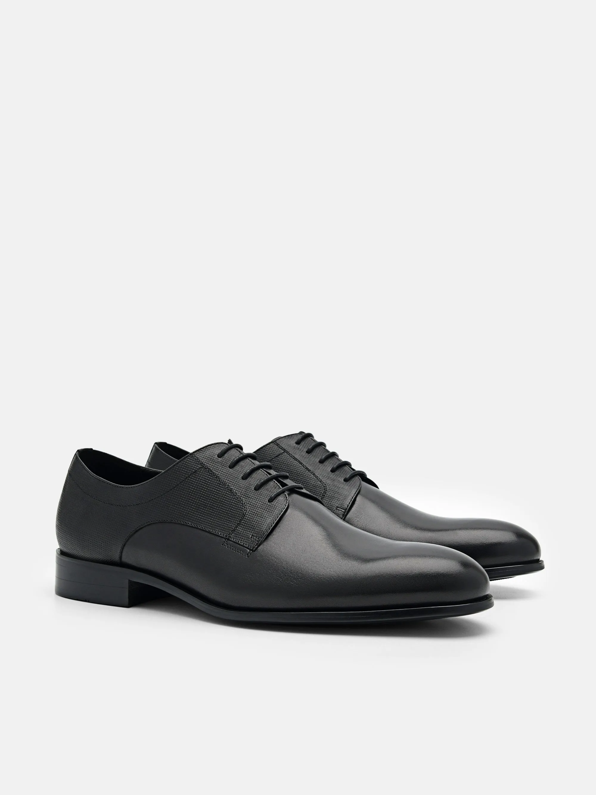 Saffiano Leather Derby Shoes