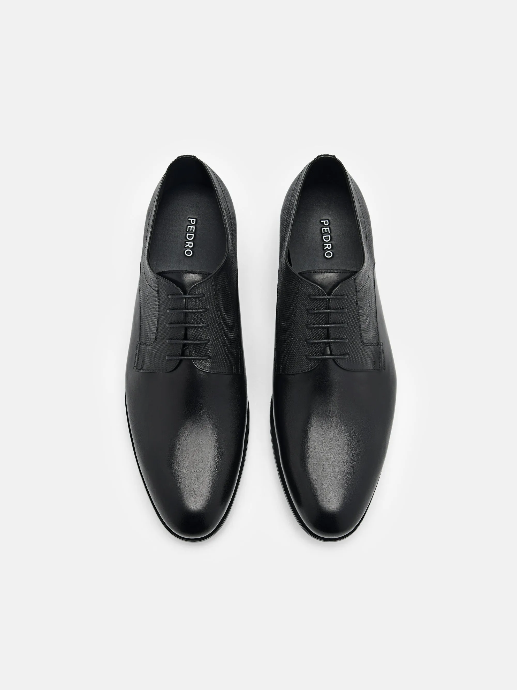 Saffiano Leather Derby Shoes