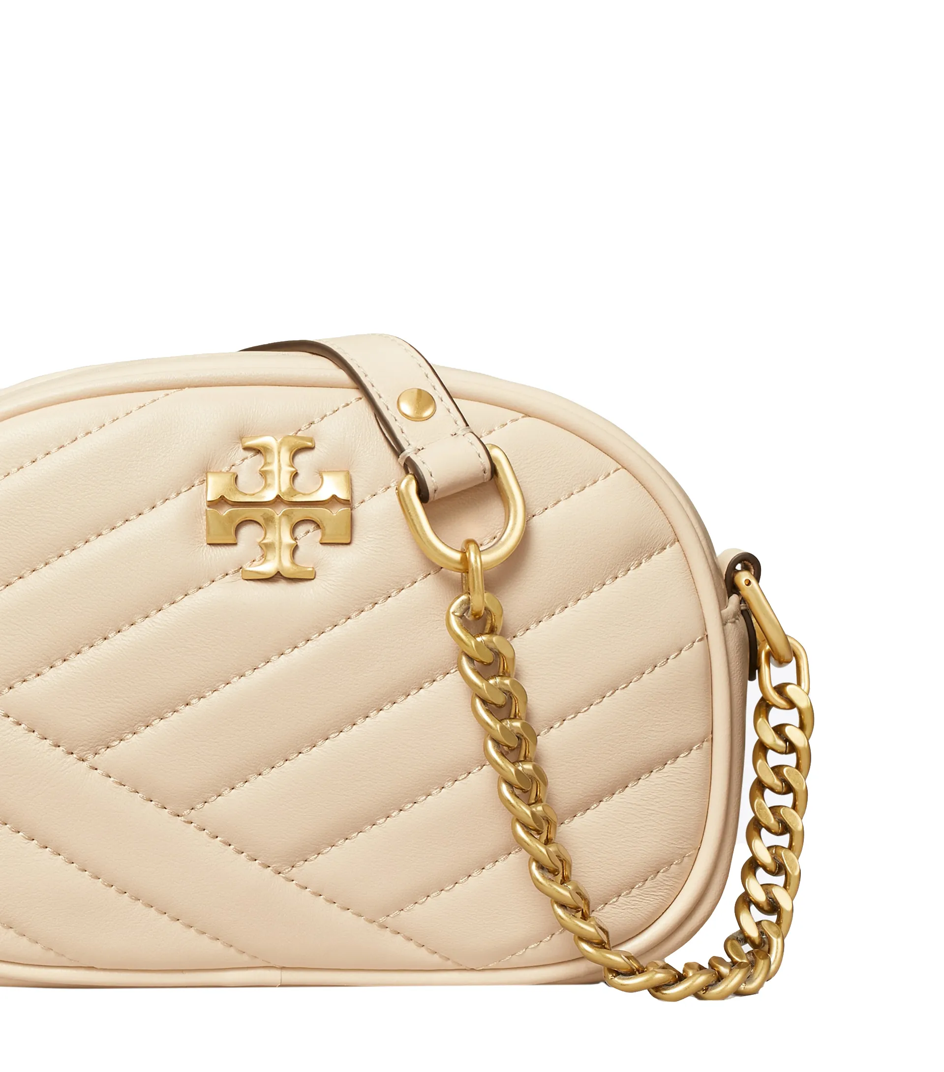 Small Kira Chevron Camera Bag- Cream