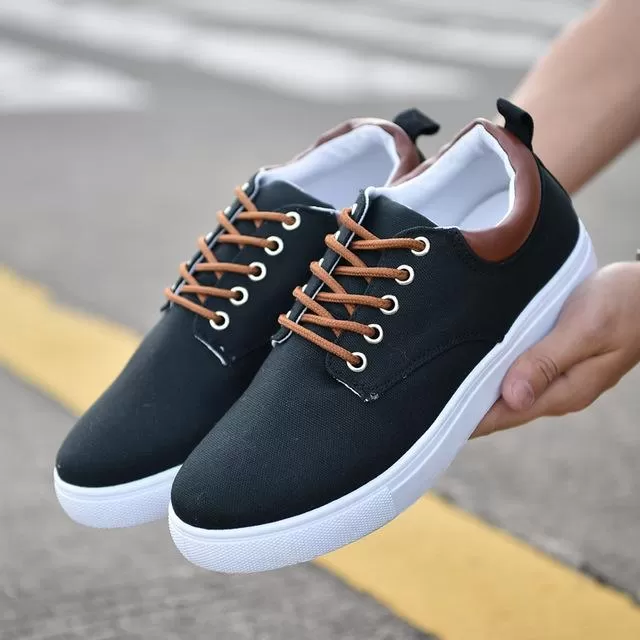 Spring Summer Comfortable Casual Canvas Lace-Up Shoes for Men