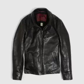 Stewart  Buffalo Skipper Half Belt Leather Jacket