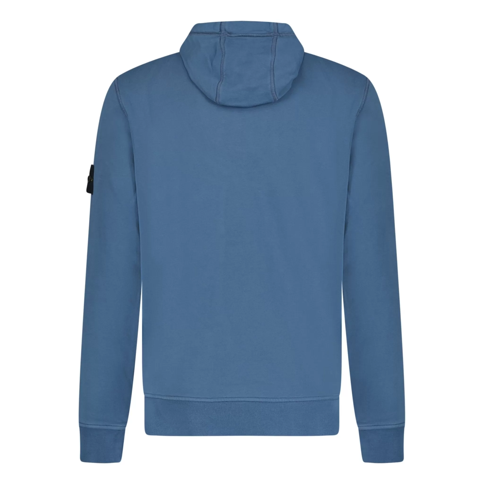 STONE ISLAND BASIC BADGE HOODED SWEATSHIRT AVIO BLUE