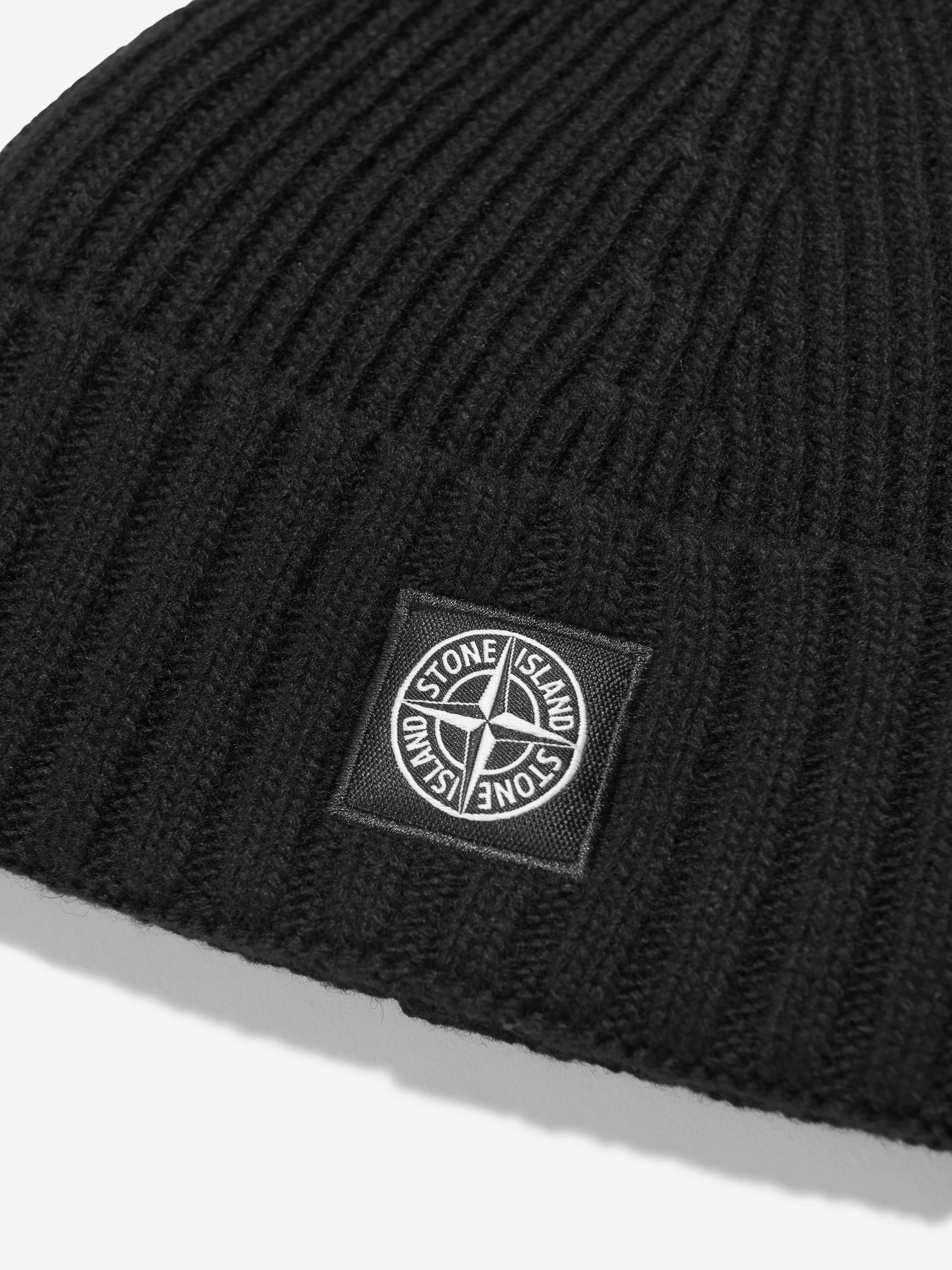 Stone Island Junior - Boys Knitted Logo Beanie Hat | Childsplay Clothing