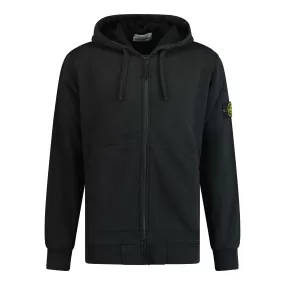 Stone Island Zip Hooded Sweatshirt Black