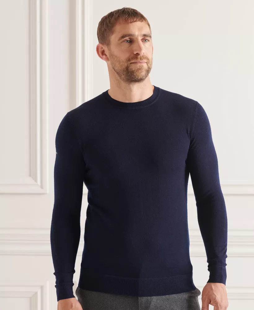 Studios Merino Crew Jumper | Carbon Navy