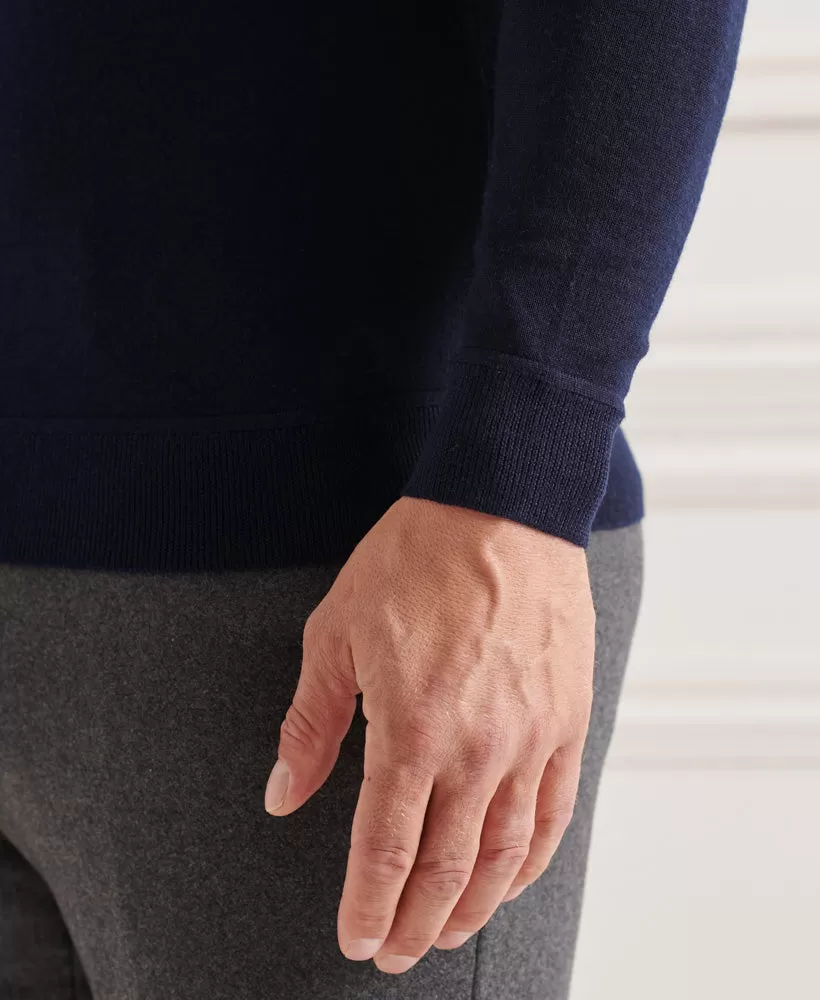 Studios Merino Crew Jumper | Carbon Navy