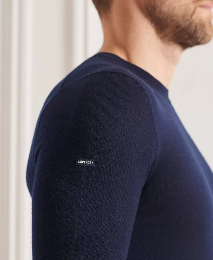 Studios Merino Crew Jumper | Carbon Navy