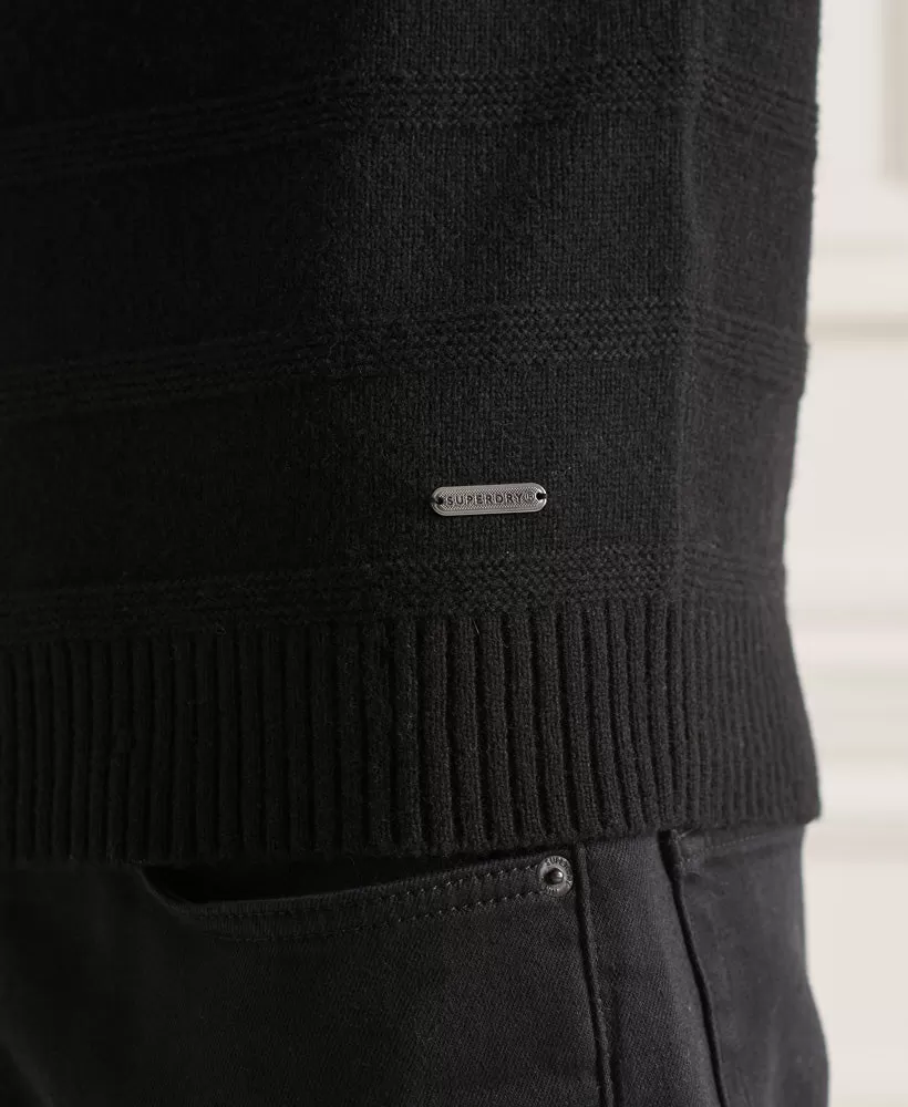 Studios Stripe Knit Crew | Mono Black