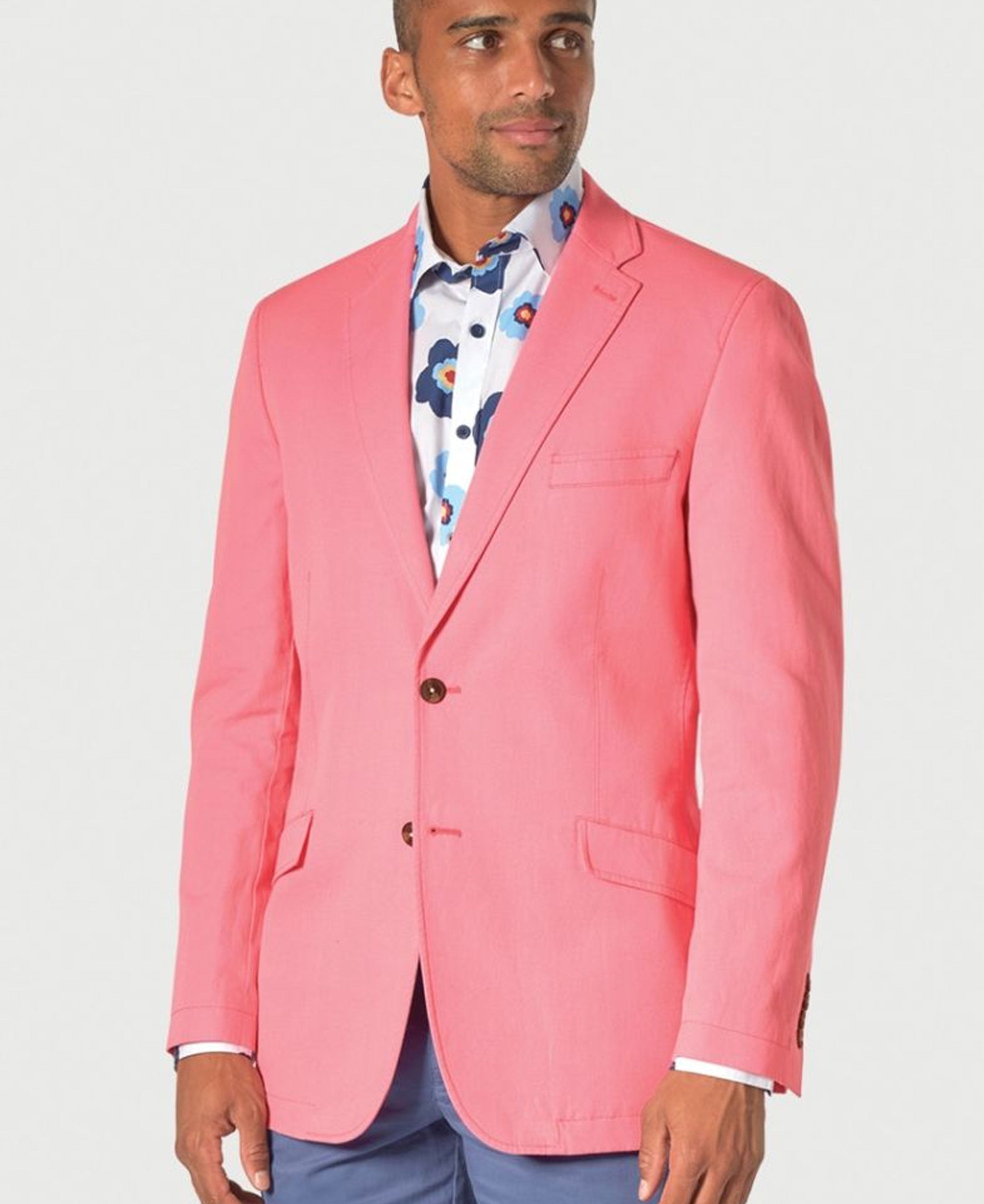 Tatton Washed Cotton Linen Jacket                             Soft Pink