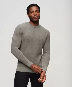 Textured Crew Knit Jumper | Storm Grey Heather