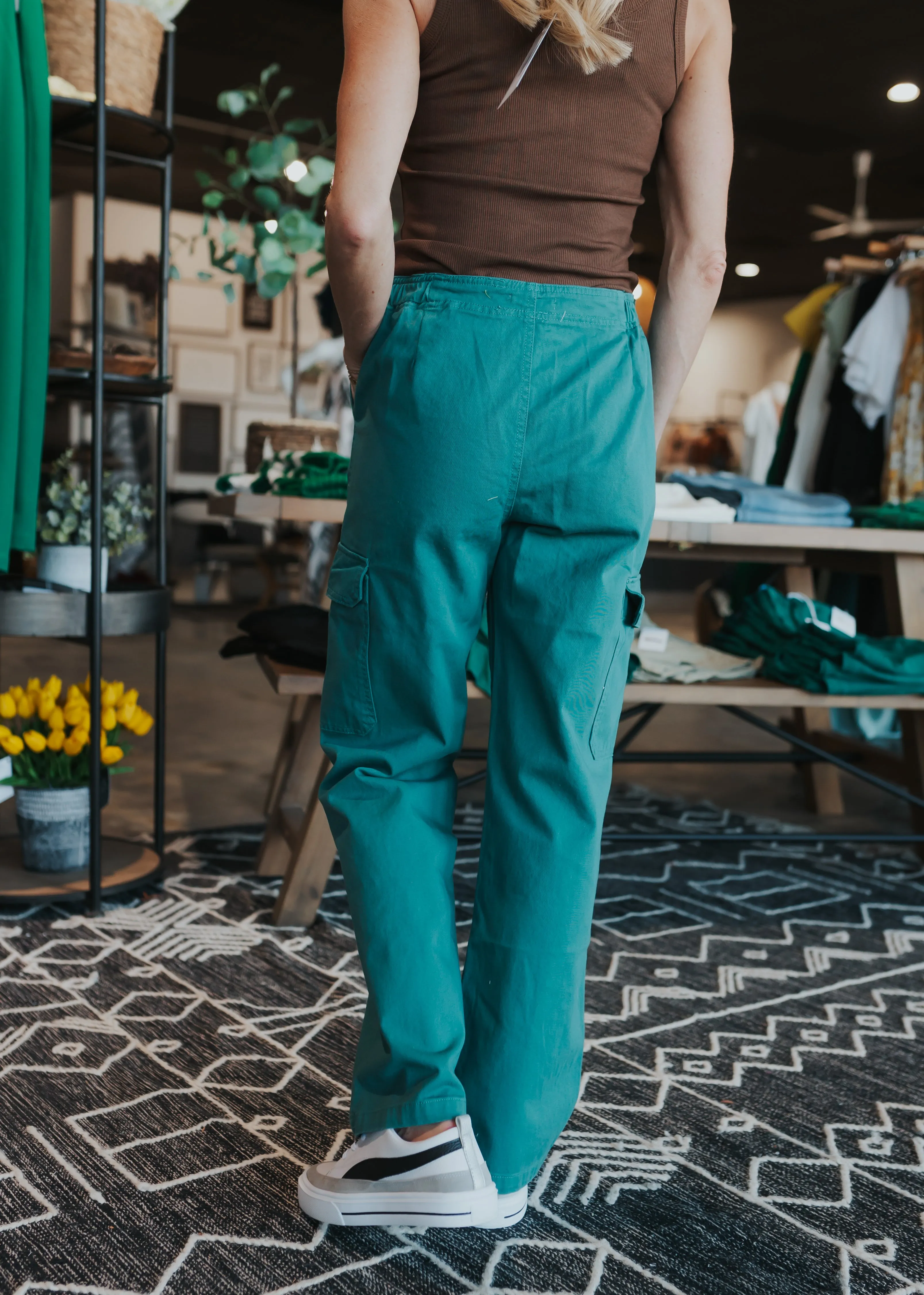 Think Spring Denim Cargo Pants - 4 Colors