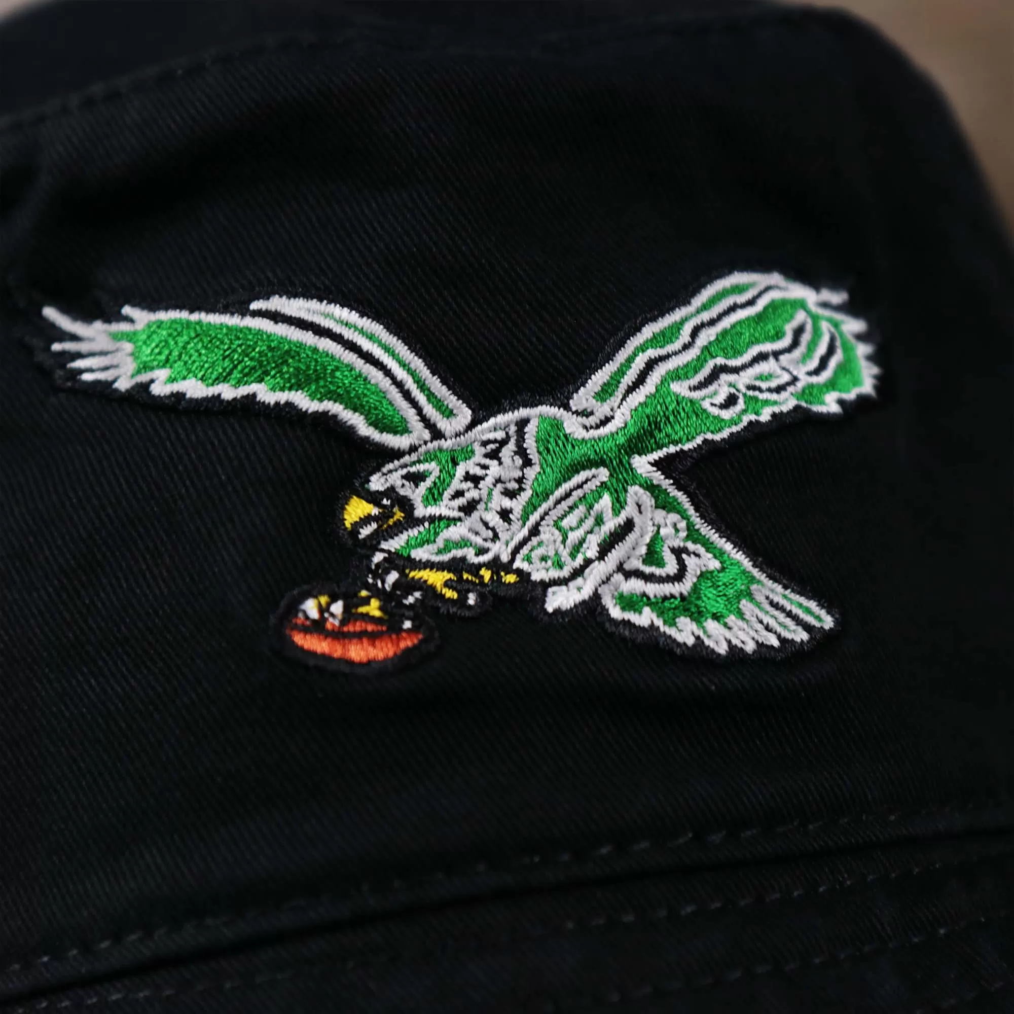 Throwback Philadelphia Eagles Vintage Bucket Hat | 47 Brand, Black