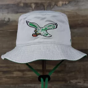 Throwback Philadelphia Eagles Vintage Bucket Hat | 47 Brand, Gray