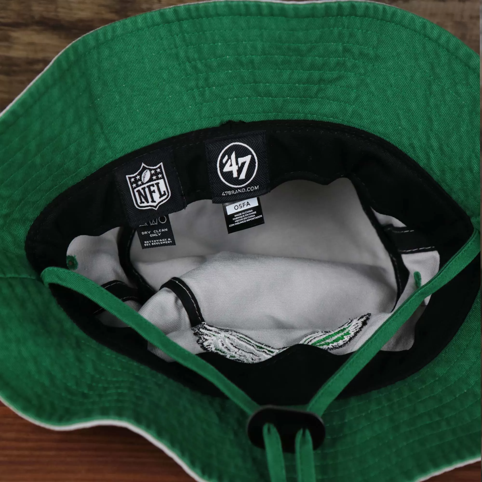 Throwback Philadelphia Eagles Vintage Bucket Hat | 47 Brand, Gray