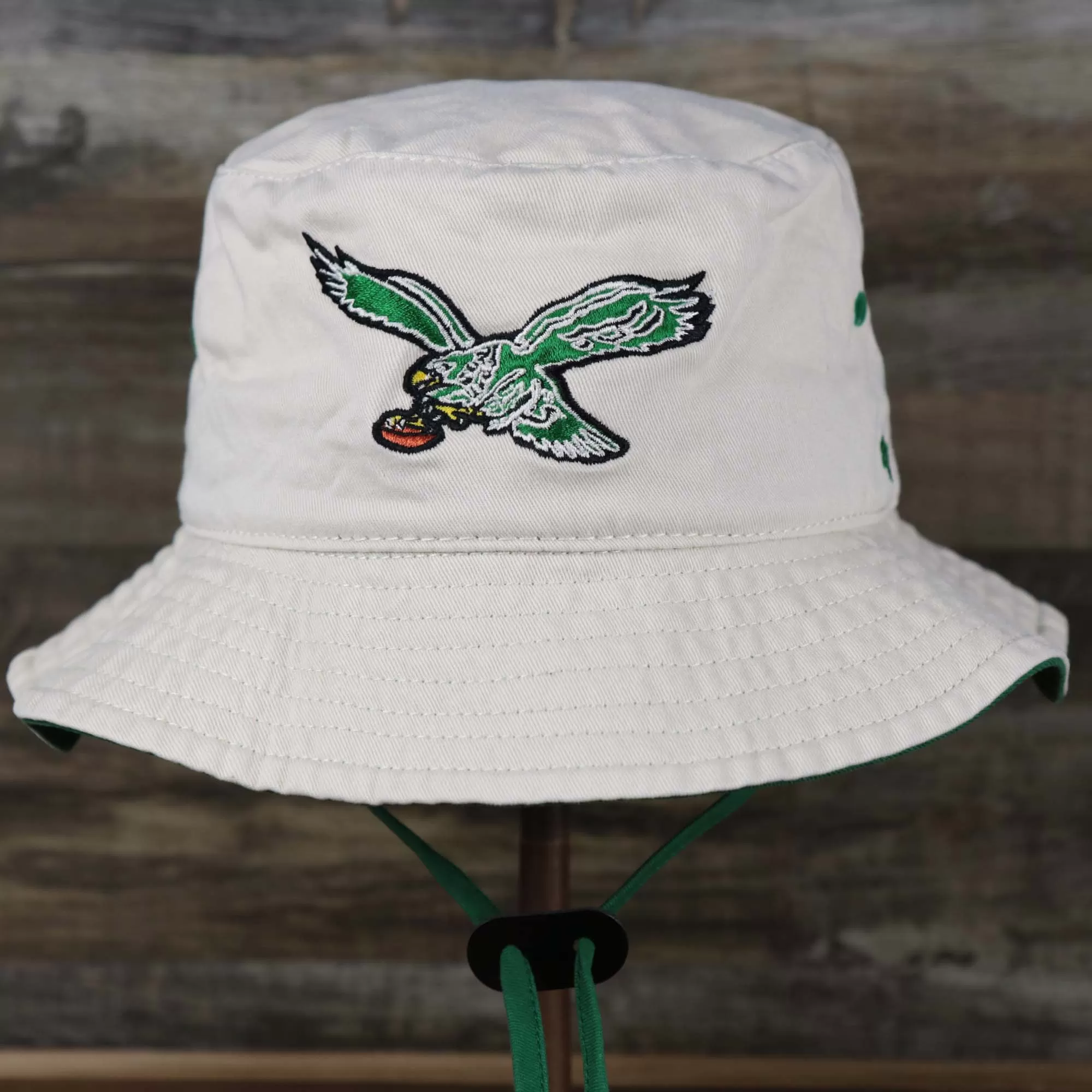 Throwback Philadelphia Eagles Vintage Bucket Hat | 47 Brand, Natural