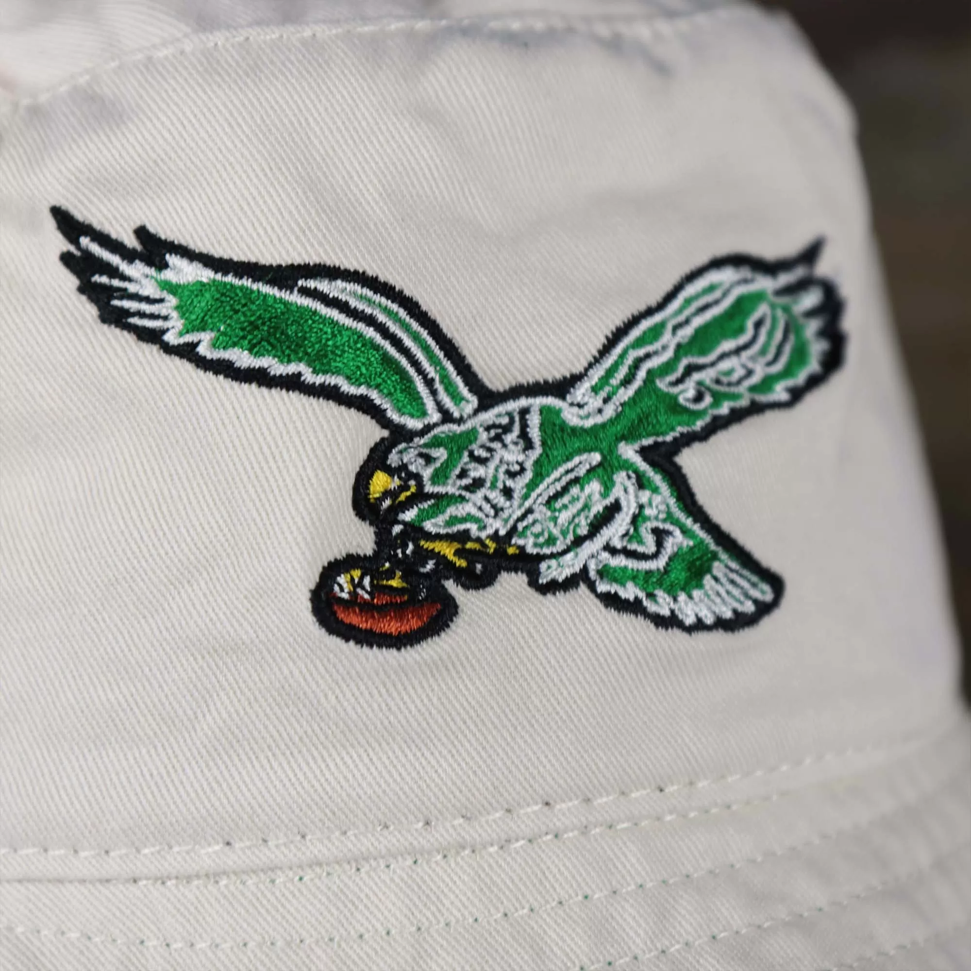 Throwback Philadelphia Eagles Vintage Bucket Hat | 47 Brand, Natural