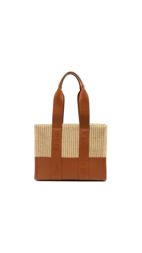 Tote Bags Calf Leather - Brown/Beige