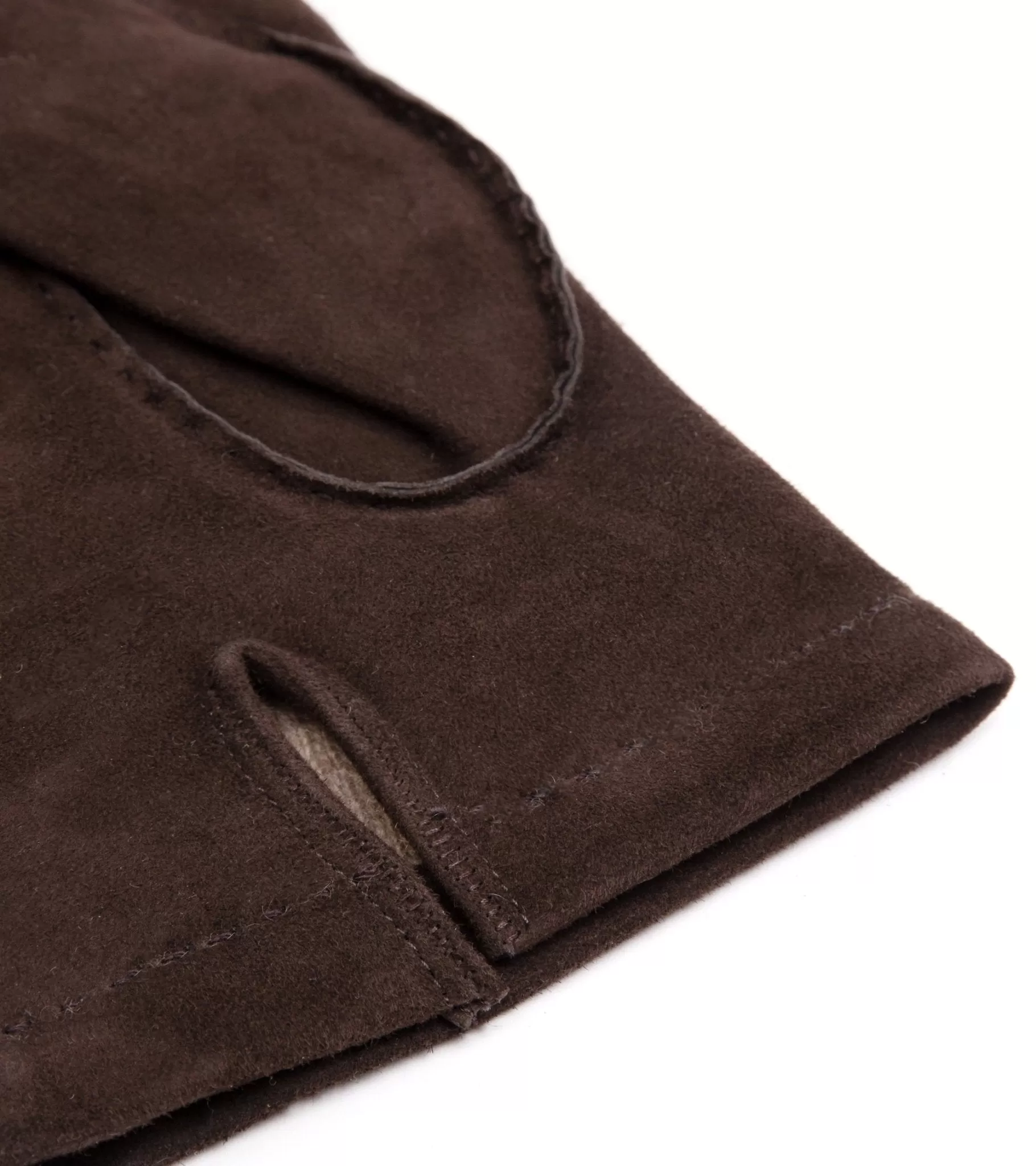 Trunk Cashmere Lined Suede Gloves: Brown