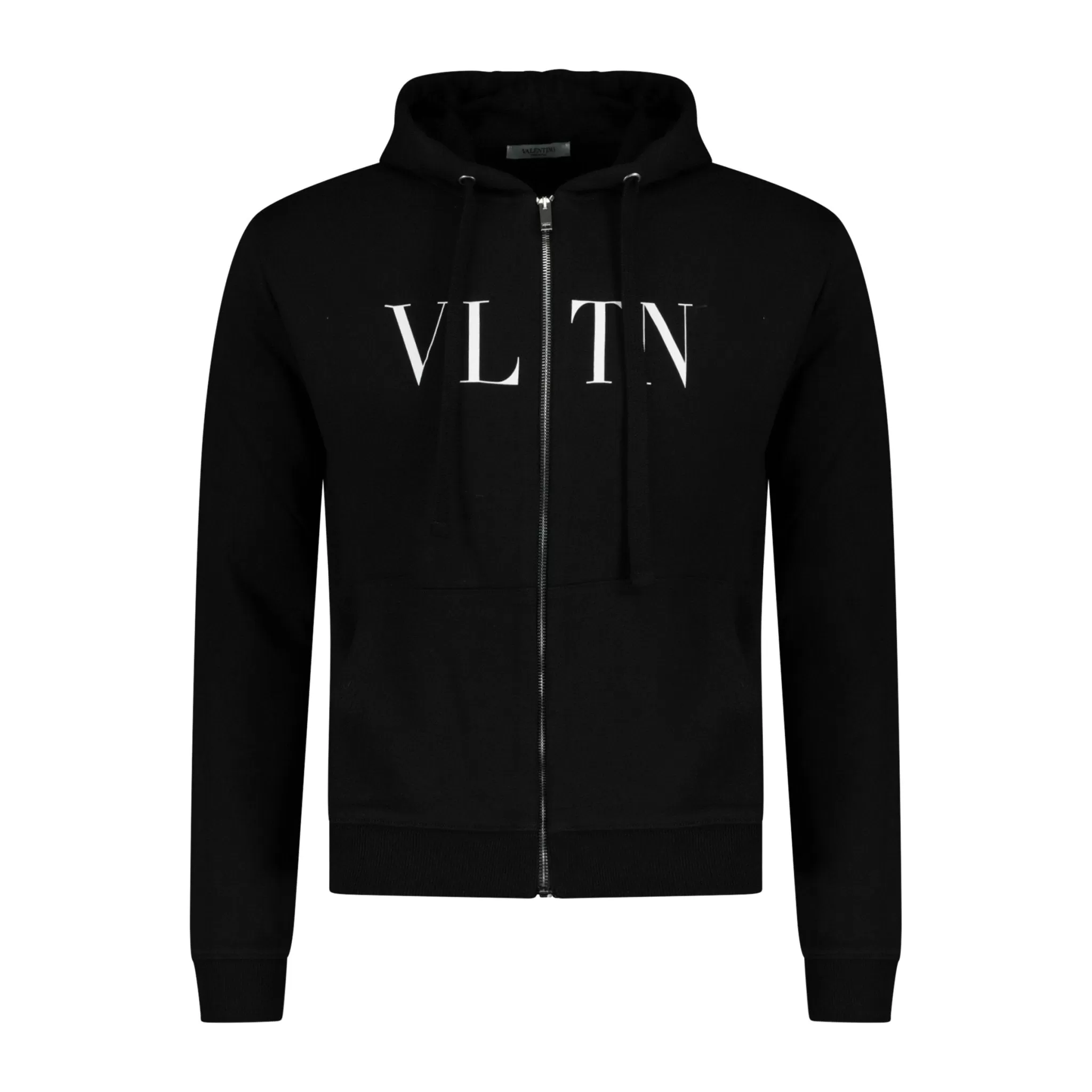 VALENTINO VLTN Zip Hooded Sweatshirt Black