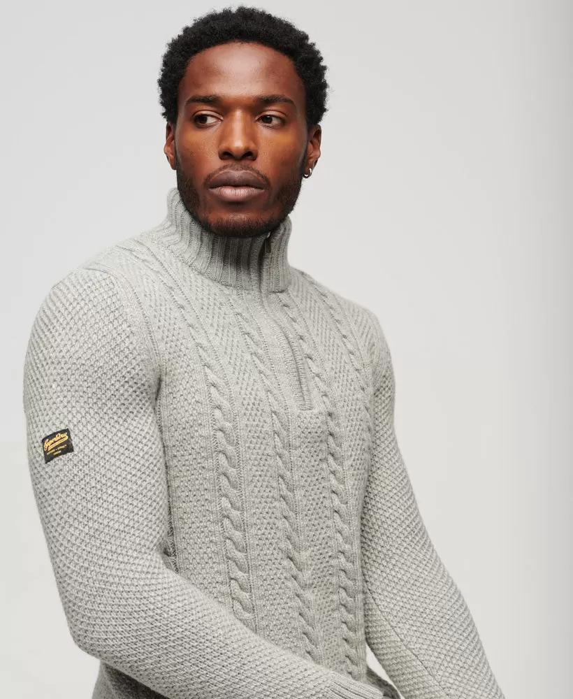 Vintage Jacob Henley Jumper | Mid Grey