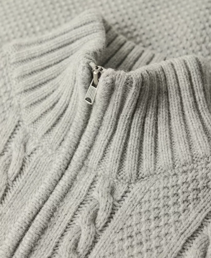 Vintage Jacob Henley Jumper | Mid Grey