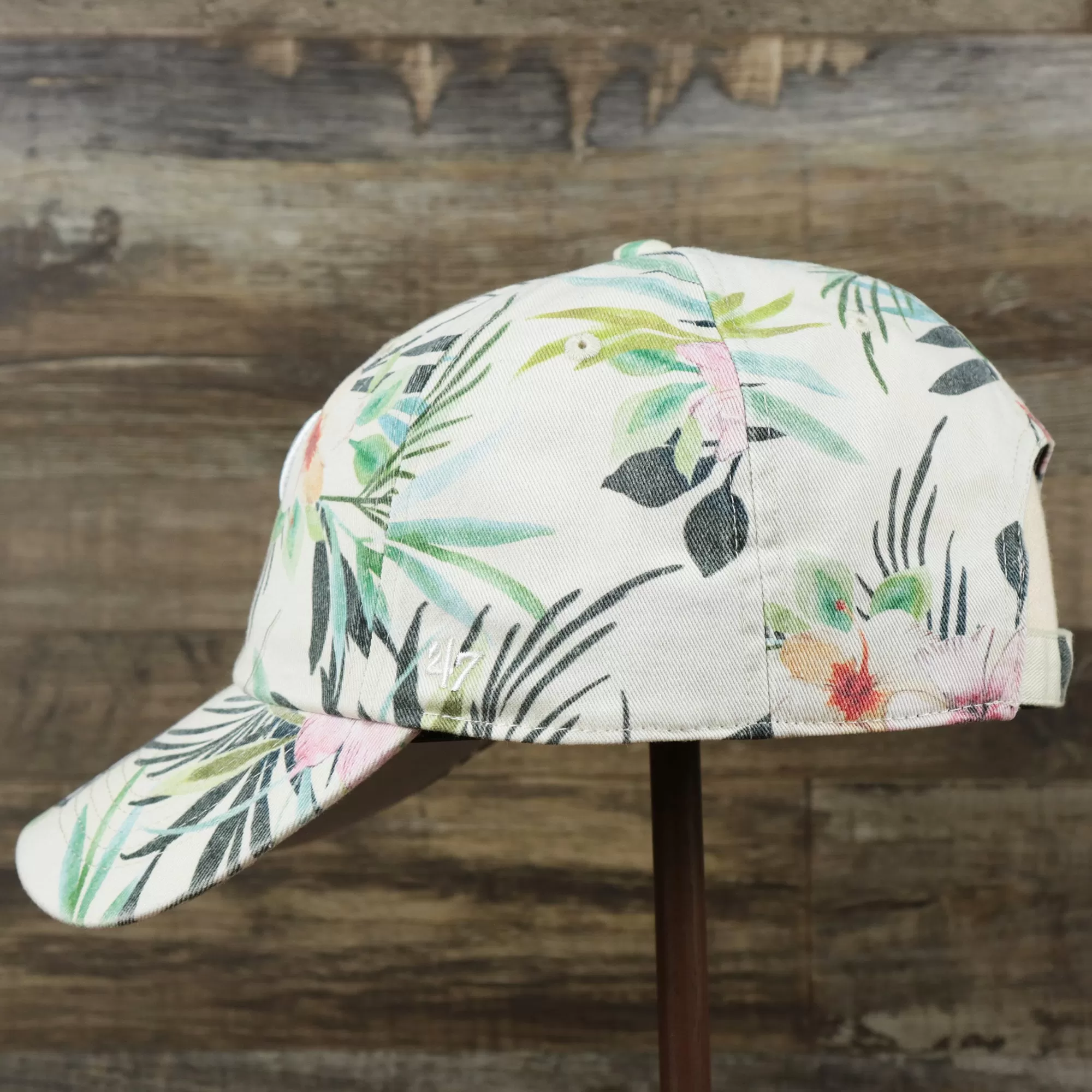 Women’s Philadelphia Phillies Floral Print Gray Bottom Dad Hat | White Dad Hat