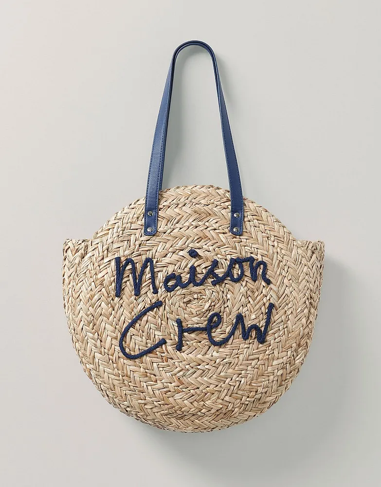 Women's Round Straw Bag from Crew Clothing Company